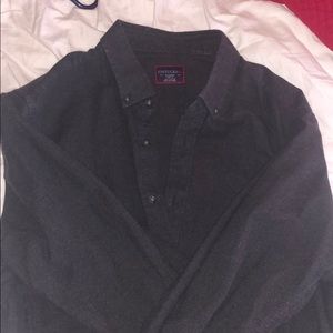 Grey casual button down shirt